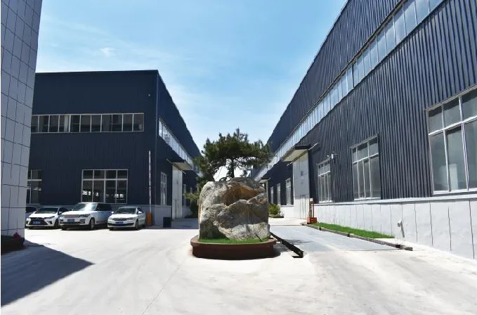 Production halls seen from the yard.
